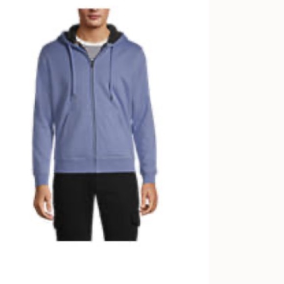 LANDSEND Men's Serious Sweats Full Zip Sherpa Fleece Hoodie - Picture 1 of 1